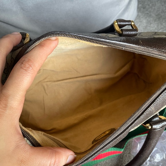 Authentic Gucci vintage web sherry line satchel bag 002.68.0069 (F301) - Picture 12 of 16